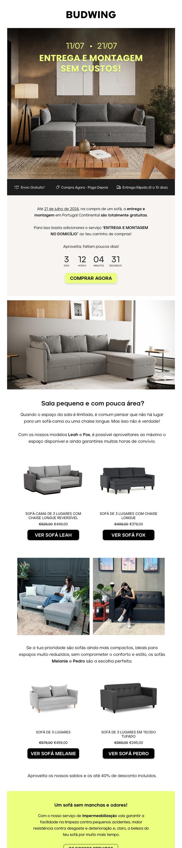 Email desenhado para Budwing
