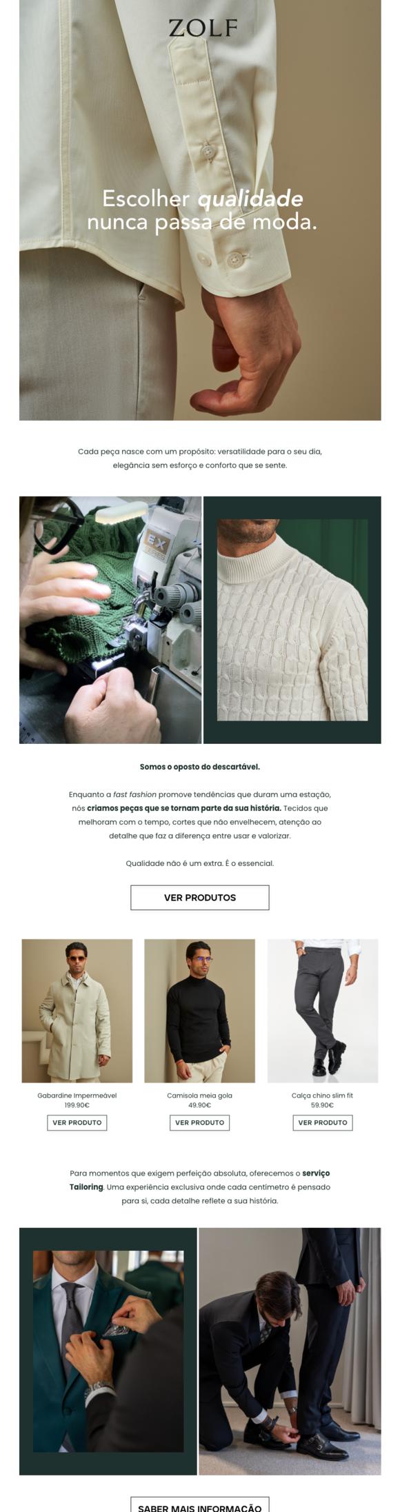 Email desenhado para ZOLF